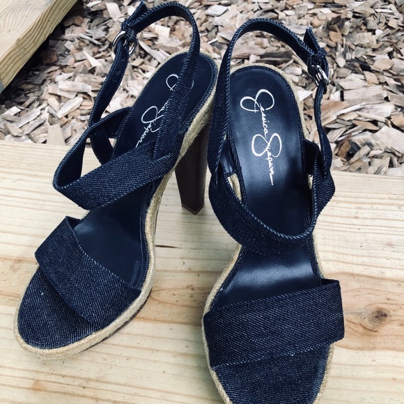 Jessica Simpson Denim Heels - Picture 3 of 4